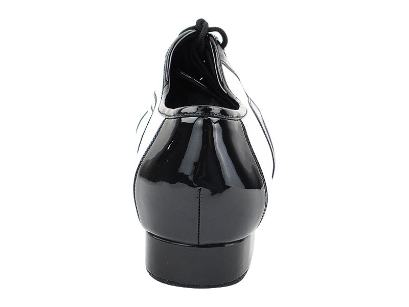 Men's Smooth/Standard C916102 Black Patent & White Leather
