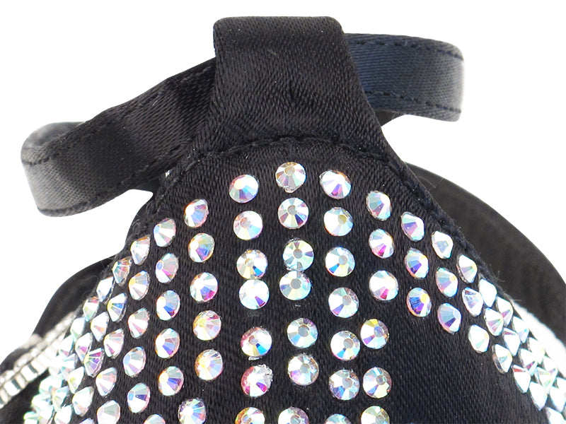 Ladies Crystal Collection S1004CC Black Satin