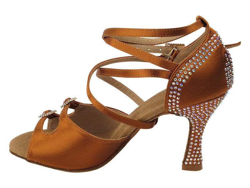Ladies Crystal Collection S1004CC Copper Tan Satin