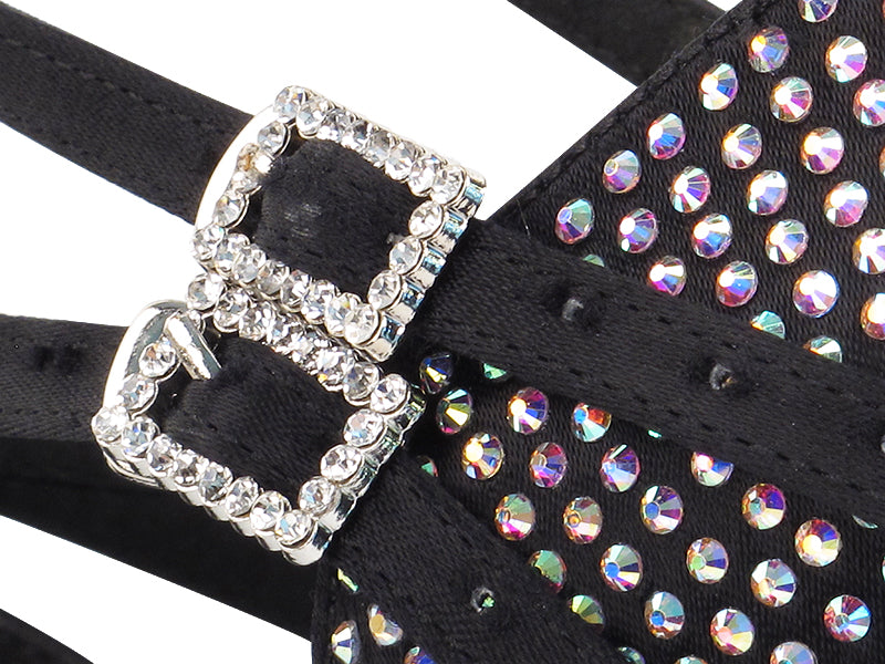 Ladies Crystal Collection S1006CC Black Satin