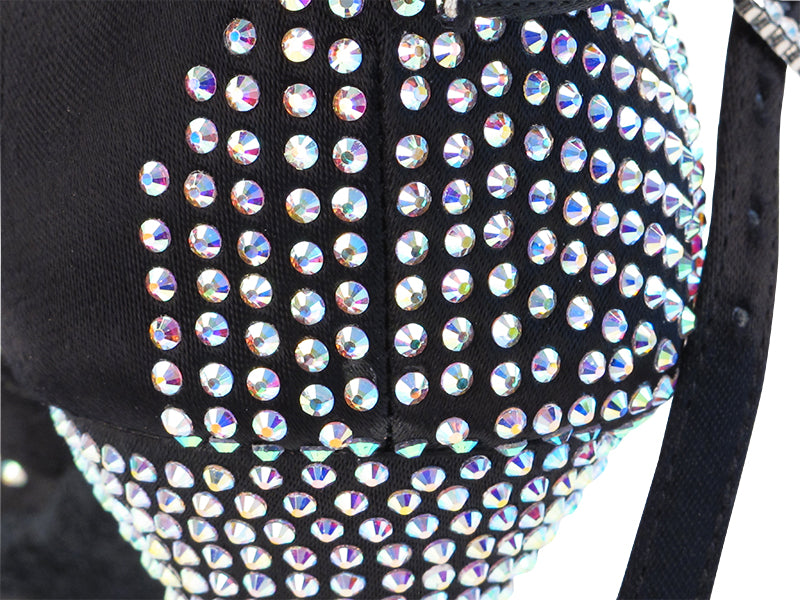 Ladies Crystal Collection S1006CC Black Satin