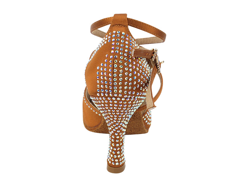 Ladies Crystal Collection S1007CC Copper Tan Satin
