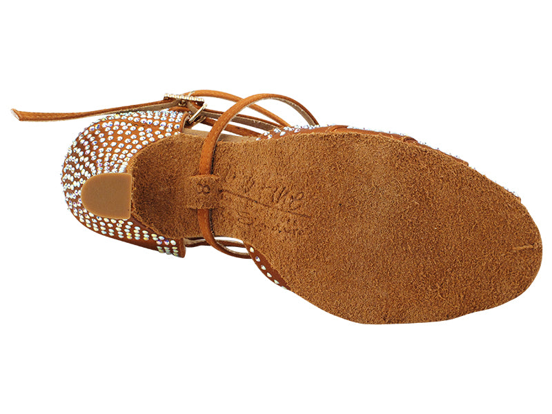 Ladies Crystal Collection S1007CC Copper Tan Satin