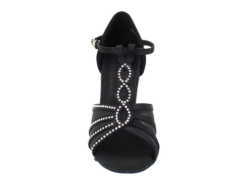 Ladies Crystal Collection S1009CC Black Satin