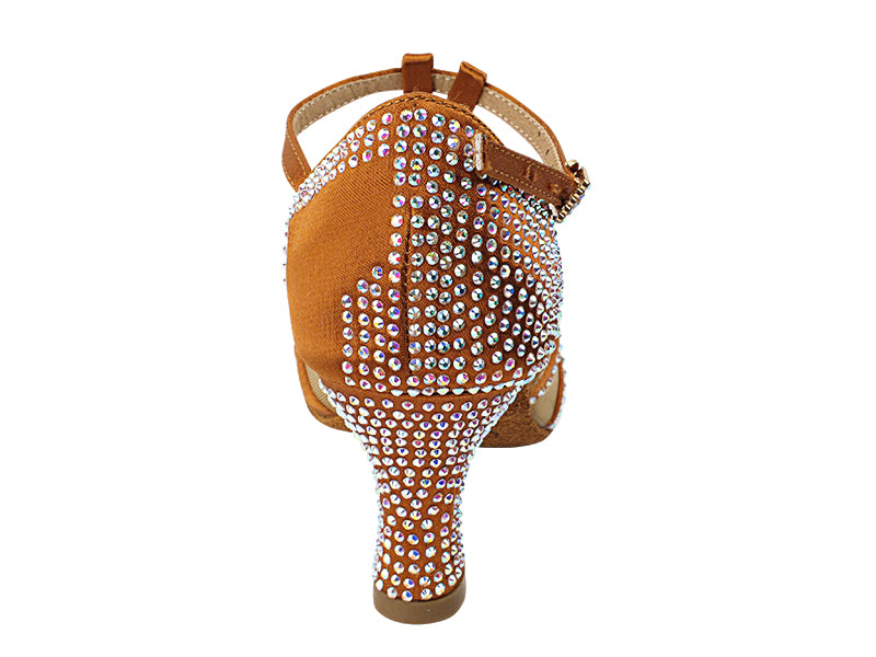Ladies Crystal Collection S1009CC Copper Tan Satin