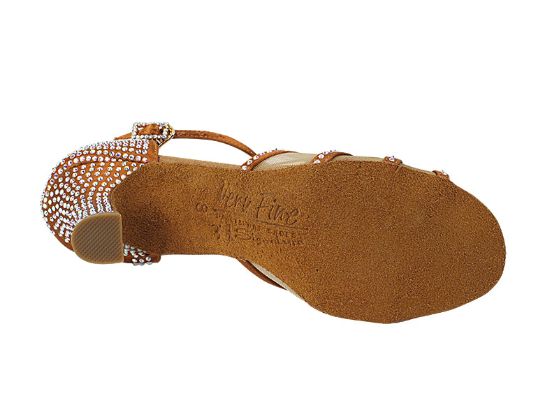 Ladies Crystal Collection S1009CC Copper Tan Satin