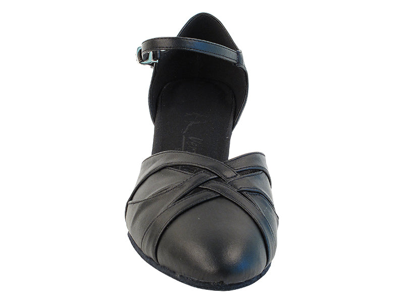 Ladies Cuban Heel SERA3542 Black Leather