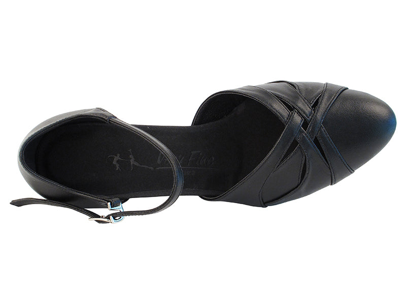 Ladies Cuban Heel SERA3542 Black Leather