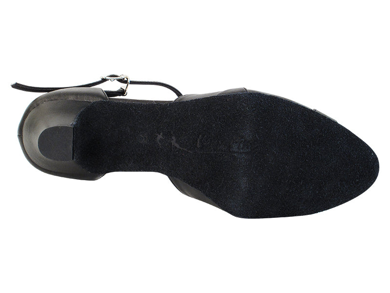 Ladies Cuban Heel SERA3542 Black Leather