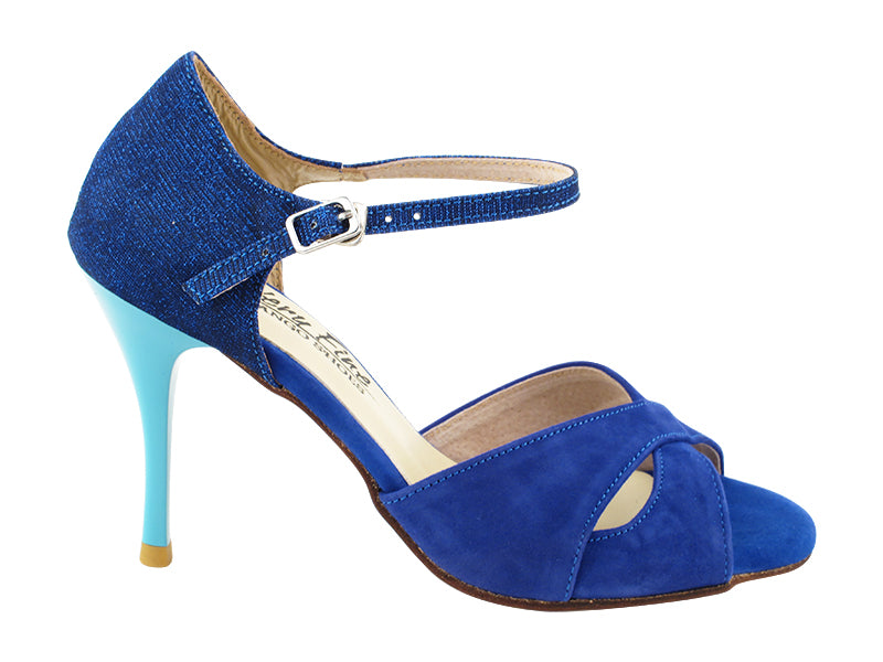 Ladies Tango VFTango 029 Navy Blue Suede/Blue Glitter Satin
