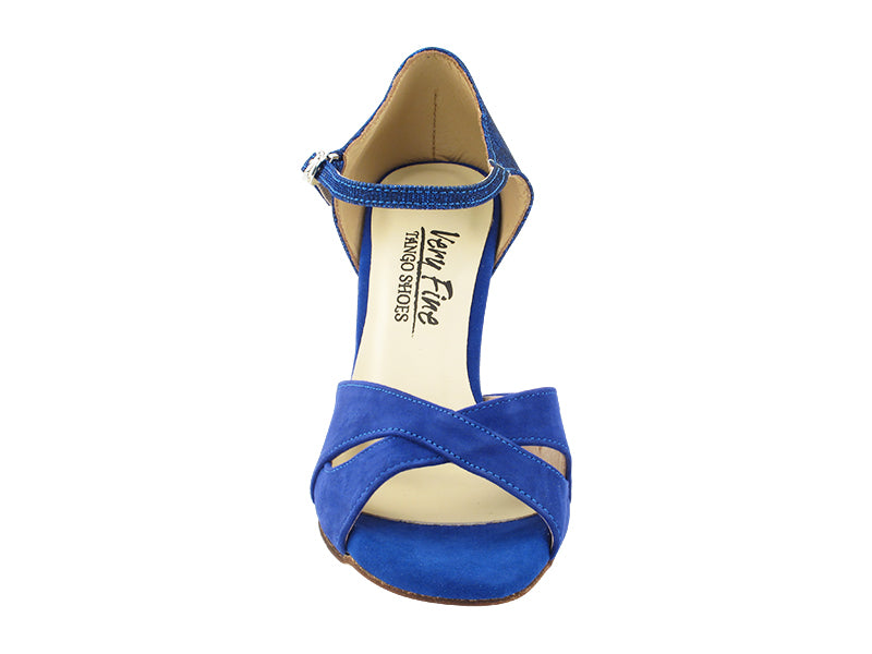 Ladies Tango VFTango 029 Navy Blue Suede/Blue Glitter Satin