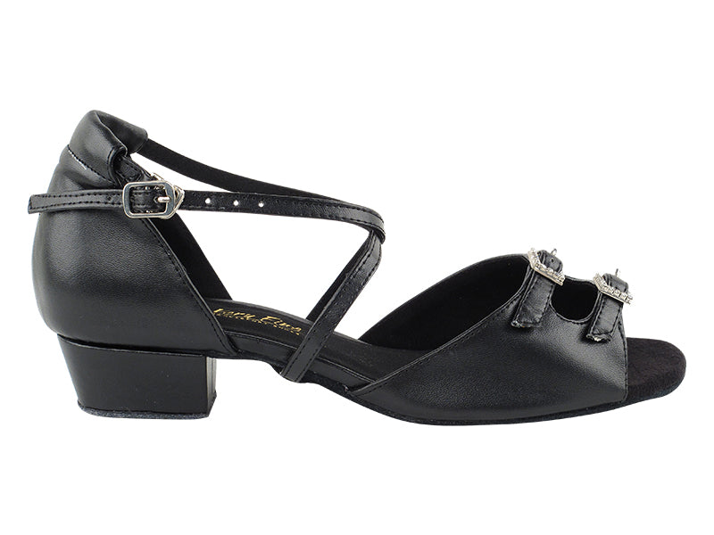 Ladies Flat Heel 1620FT Black Leather