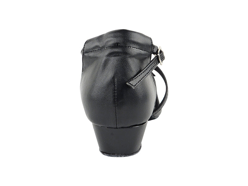 Ladies Flat Heel 1620FT Black Leather