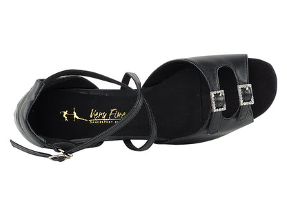 Ladies Flat Heel 1620FT Black Leather