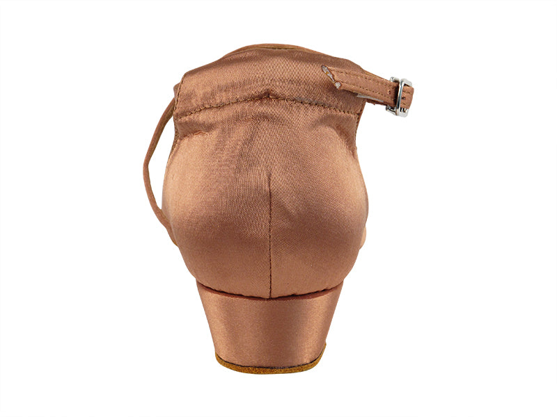 Ladies Flat Heel 1620FT Tan Satin