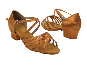 Girls' Latin 1670CG Dark Tan Satin