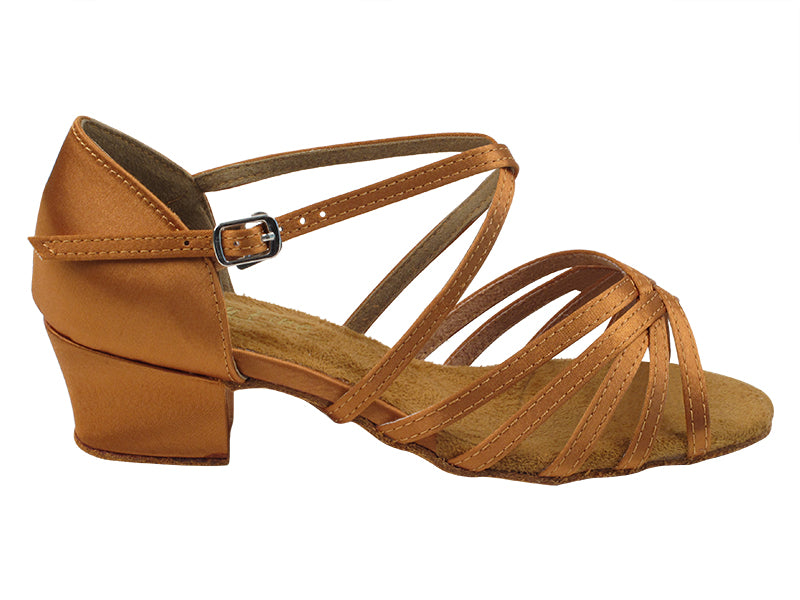 Girls' Latin 1670CG Dark Tan Satin