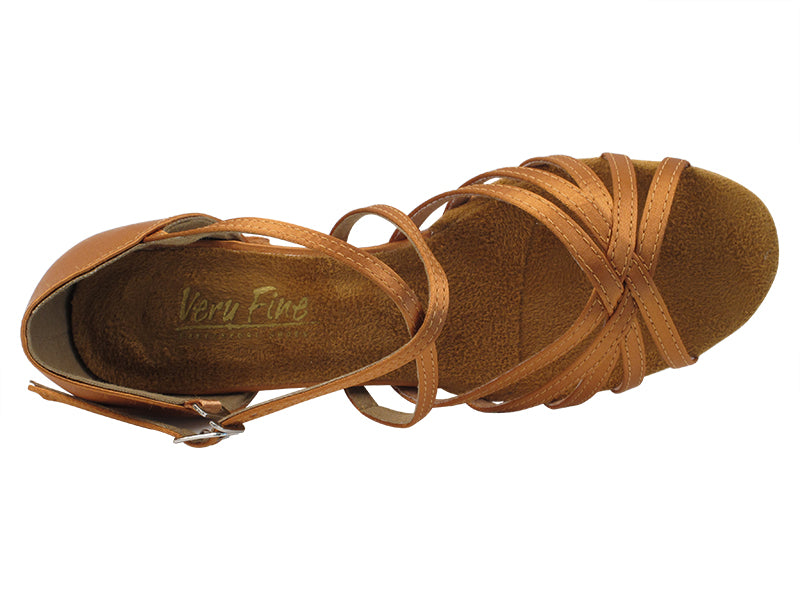 Girls' Latin 1670CG Dark Tan Satin