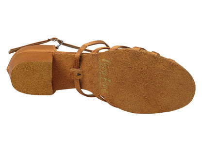 Girls' Latin 1670CG Dark Tan Satin