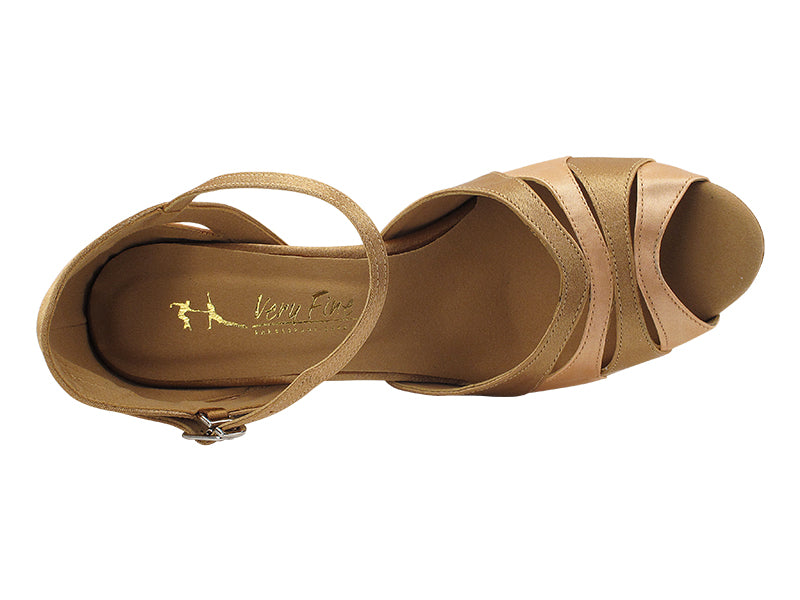 Ladies Rhythm/Latin 3749LEDSS Brown Satin/Light Brown Satin