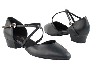 Ladies Flat Heel 9691FT Black Leather