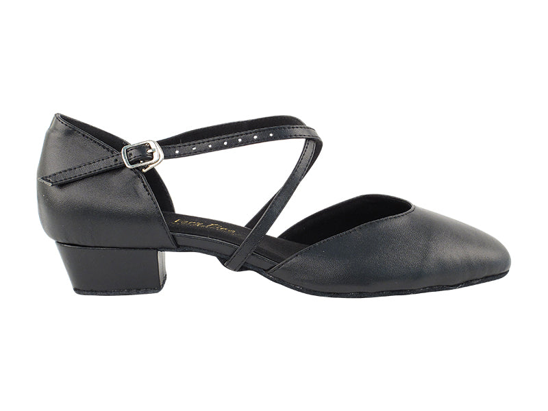 Ladies Flat Heel 9691FT Black Leather
