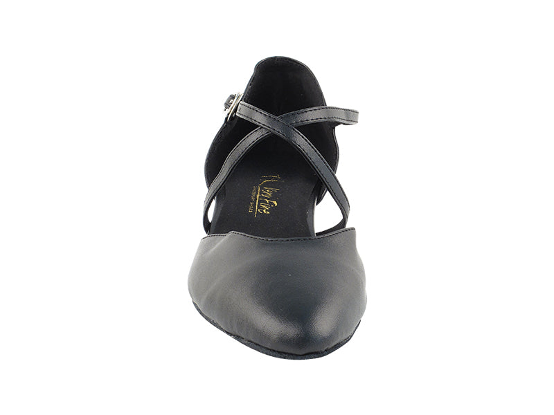 Ladies Flat Heel 9691FT Black Leather