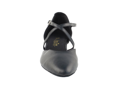 Ladies Flat Heel 9691FT Black Leather