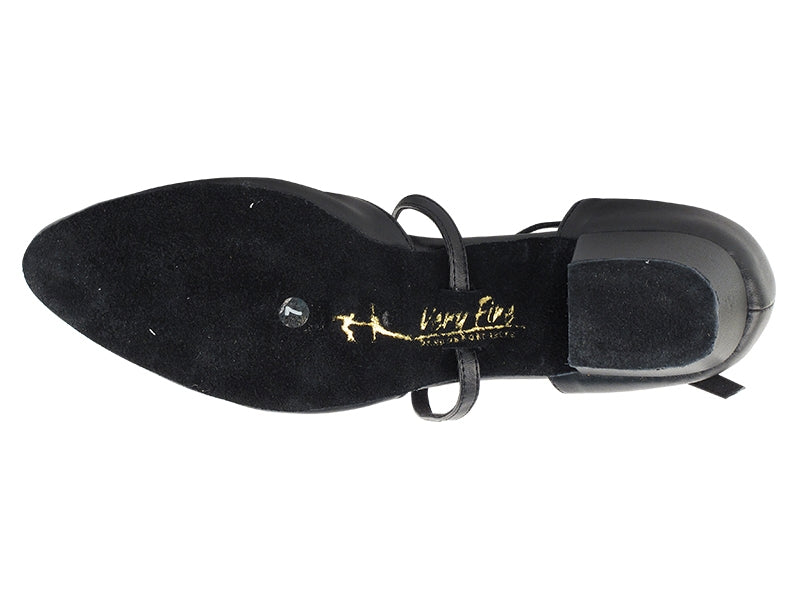 Ladies Flat Heel 9691FT Black Leather