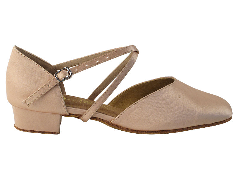 Ladies Flat Heel 9691FT Flesh Satin