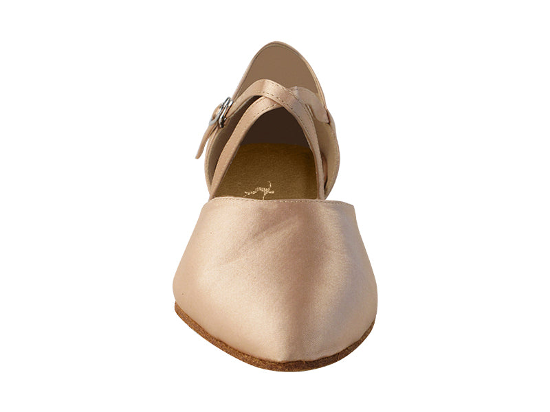 Ladies Flat Heel 9691FT Flesh Satin