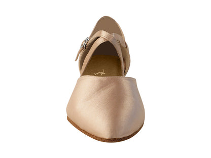 Ladies Flat Heel 9691FT Flesh Satin