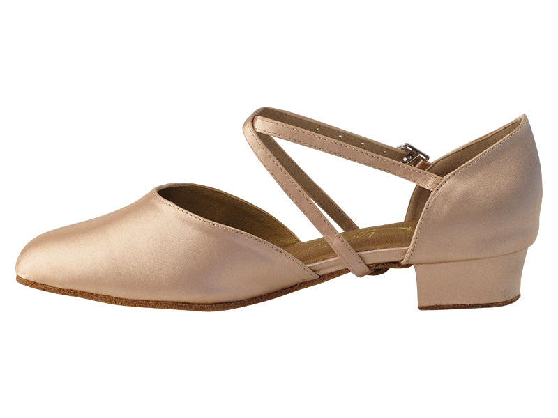 Ladies Flat Heel 9691FT Flesh Satin