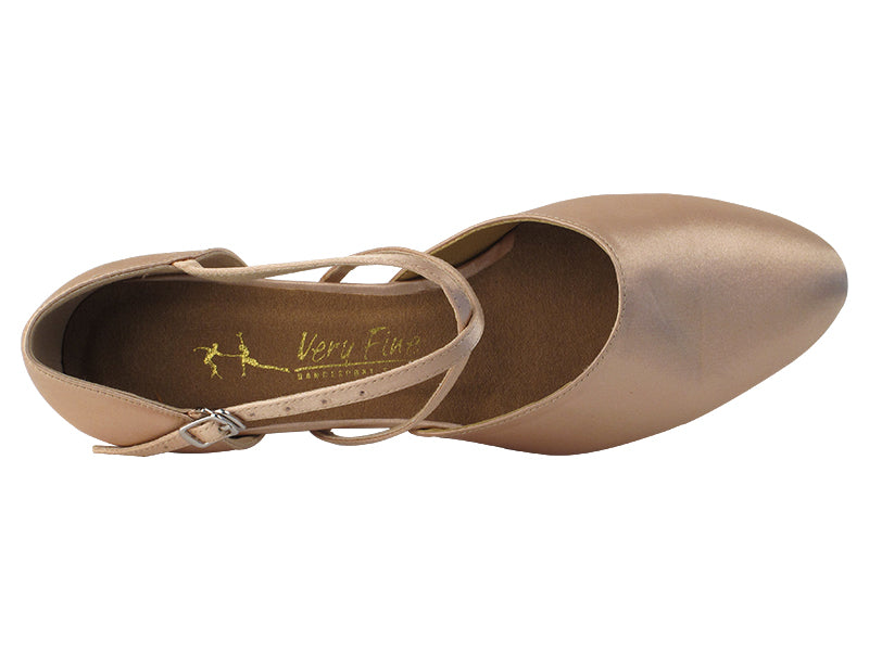 Ladies Flat Heel 9691FT Flesh Satin