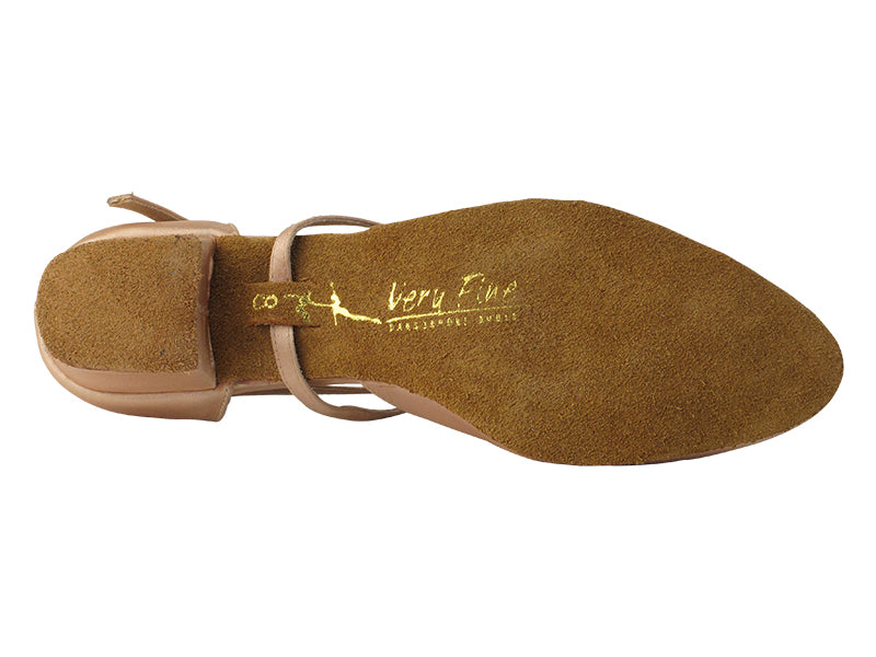 Ladies Flat Heel 9691FT Flesh Satin