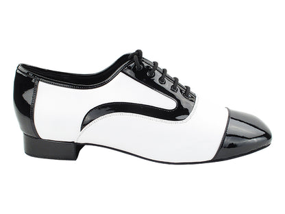 Men's Smooth/Standard C916102 Black Patent & White Leather
