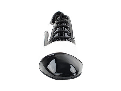 Men's Smooth/Standard C916102 Black Patent & White Leather