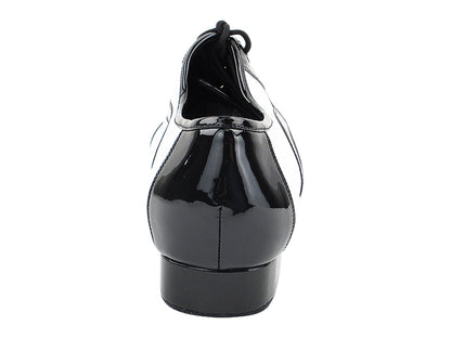 Men's Smooth/Standard C916102 Black Patent & White Leather