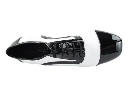 Men's Smooth/Standard C916102 Black Patent & White Leather