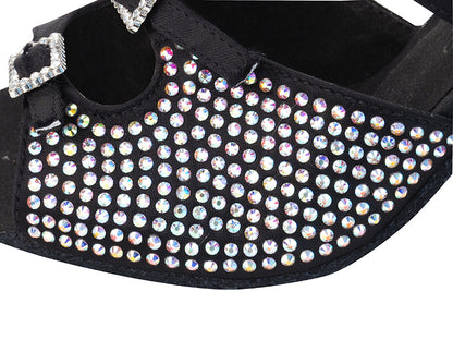 Ladies Crystal Collection S1004CC Black Satin