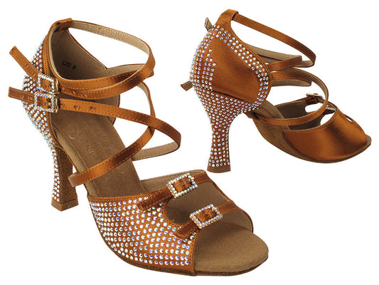 Ladies Crystal Collection S1004CC Copper Tan Satin