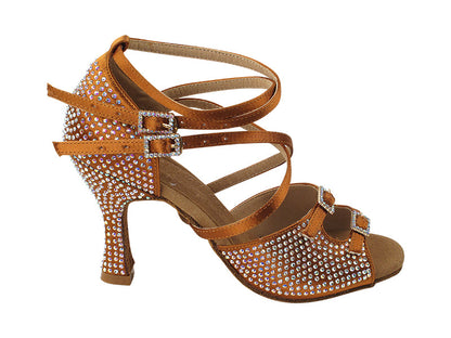 Ladies Crystal Collection S1004CC Copper Tan Satin