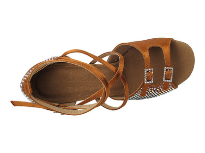 Ladies Crystal Collection S1004CC Copper Tan Satin