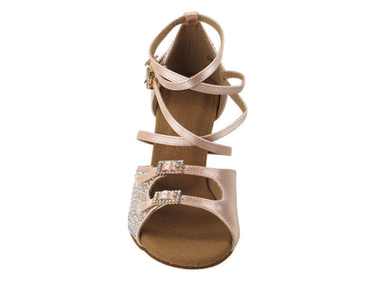 Ladies Crystal Collection S1004CC Flesh Satin