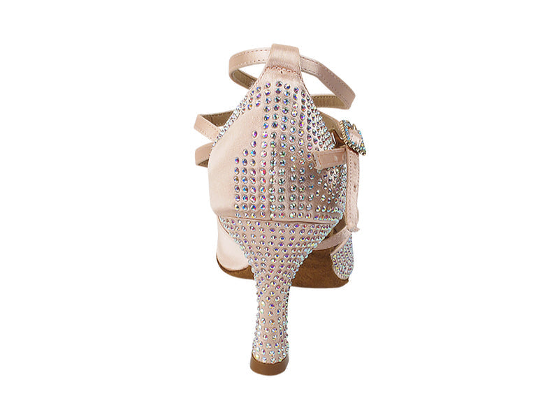 Ladies Crystal Collection S1004CC Flesh Satin
