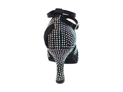Ladies Crystal Collection S1005CC Black Satin