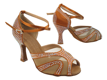 Ladies Crystal Collection S1005CC Copper Tan Satin