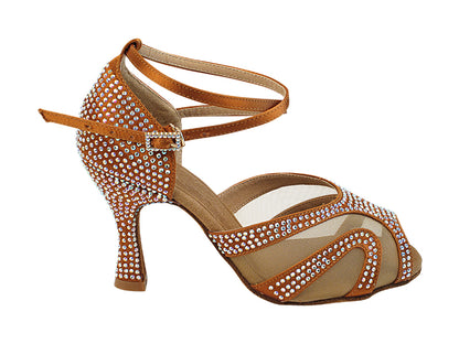Ladies Crystal Collection S1005CC Copper Tan Satin