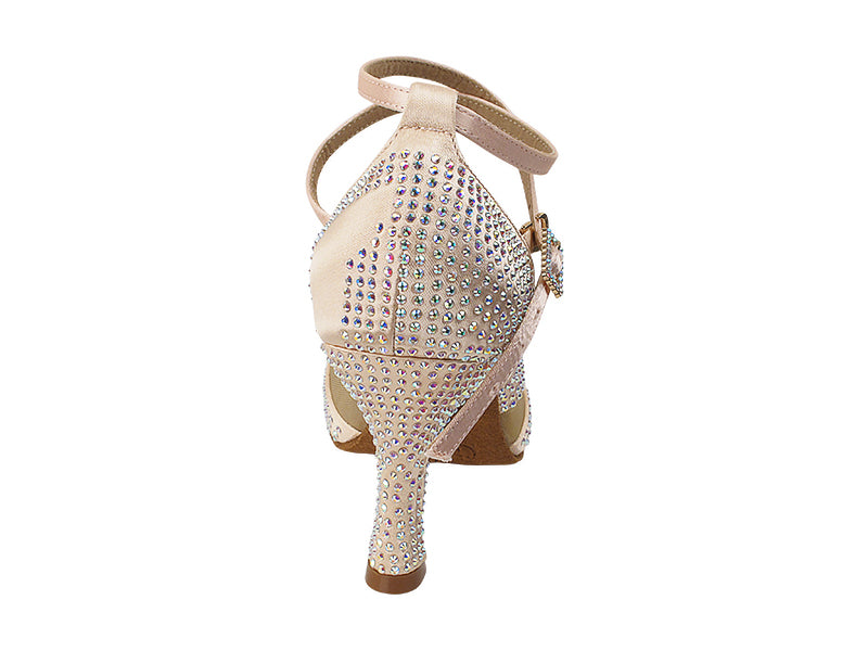Ladies Crystal Collection S1005CC Flesh Satin