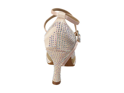 Ladies Crystal Collection S1005CC Flesh Satin